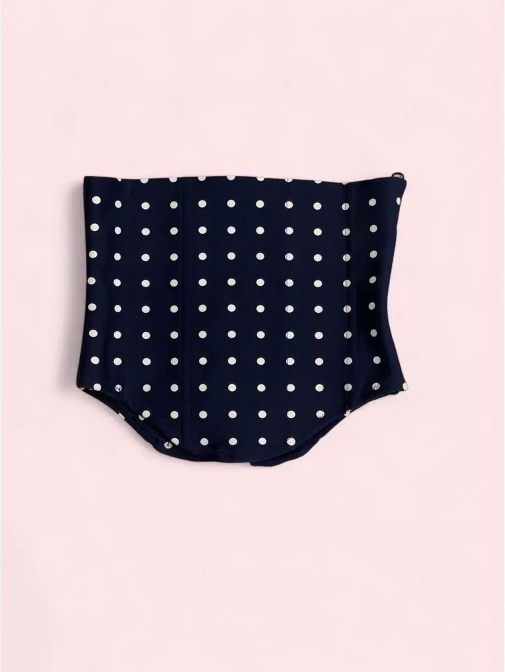 Navy blue polka dot corset BELT